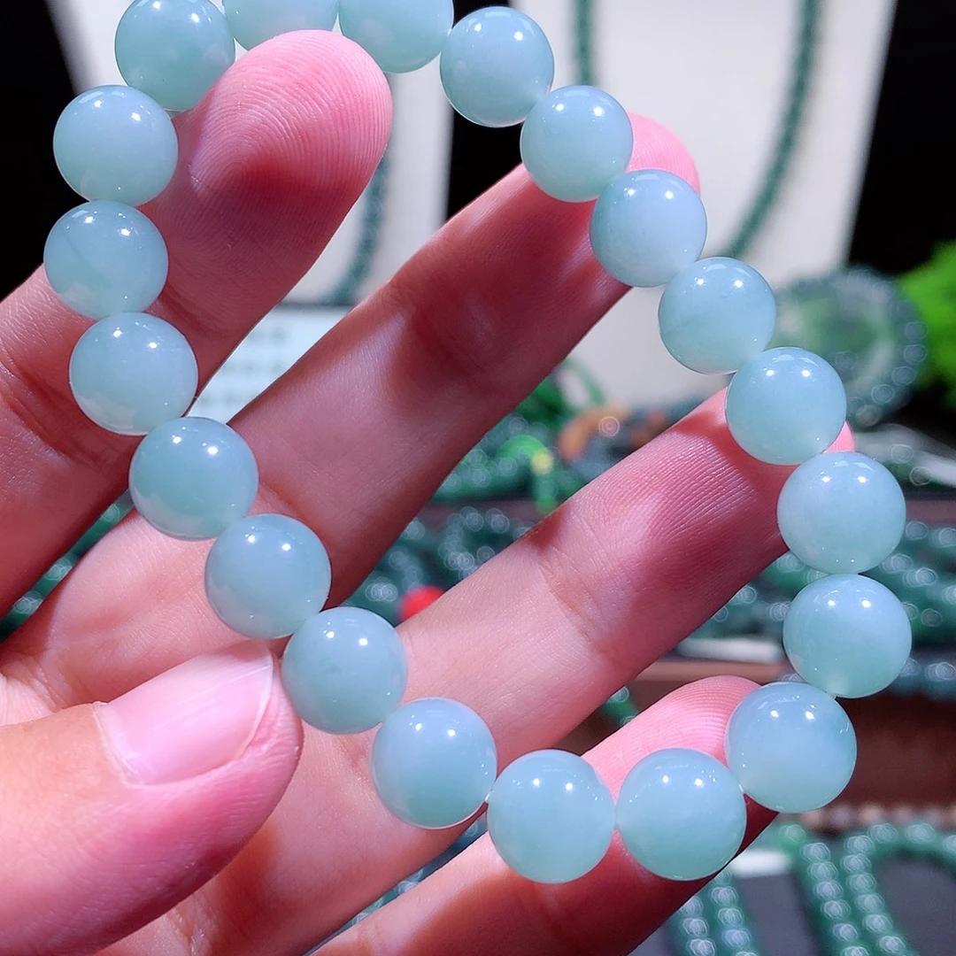 翡翠未镶嵌手链天然a货翡翠手串9.8