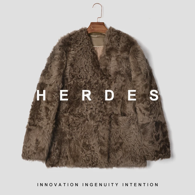 【HERDERS】 奶茶棕潮流时尚皮草 247025