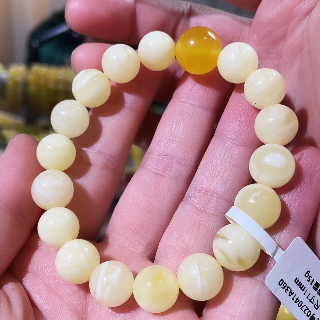 琥珀未镶嵌颈饰11mm