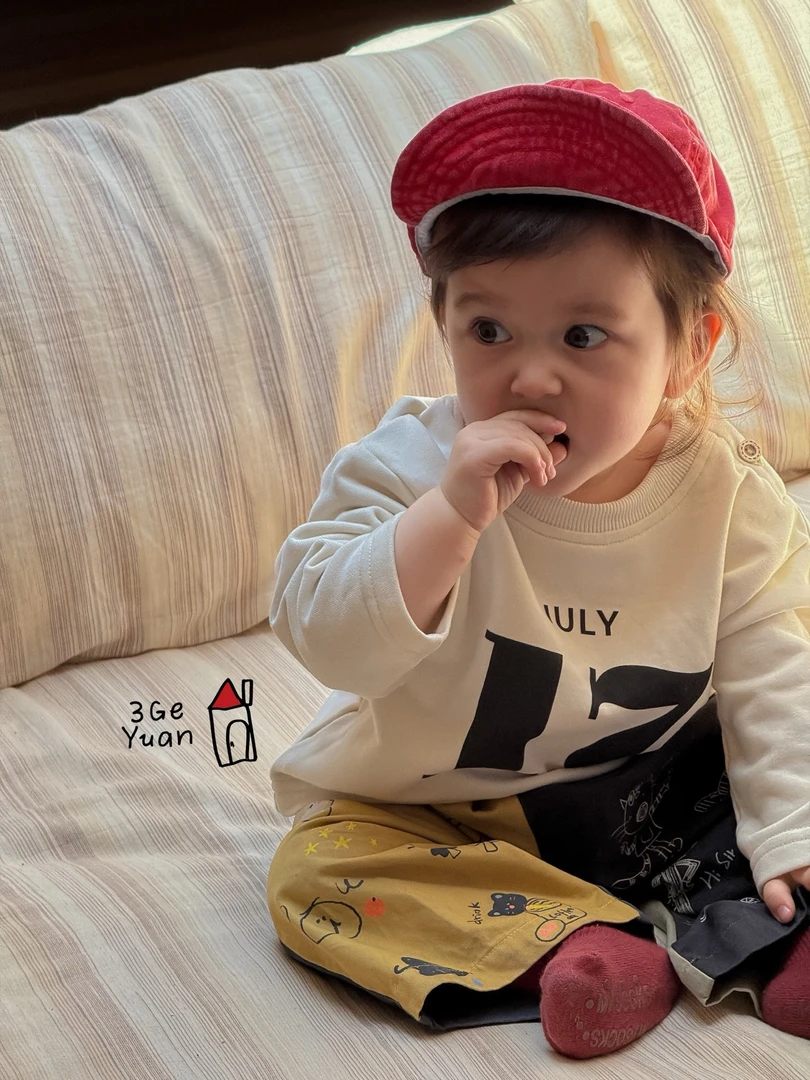 三个院2025浅秋  SGY8564 米色上衣/ SGY8565 拼色裤子