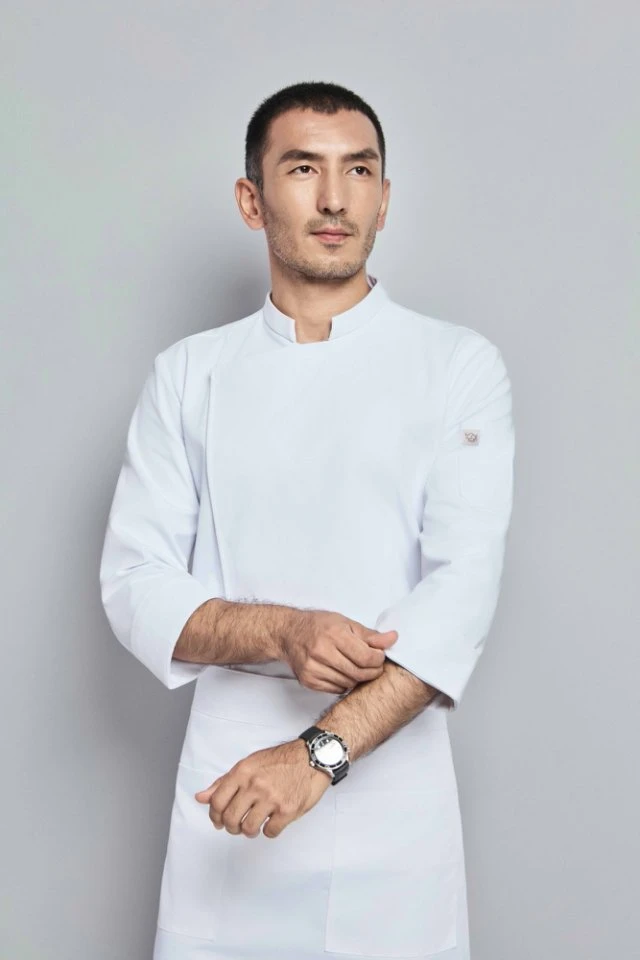 【厚墩墩】新款厨师工作服长袖弹力棉透气吸汗舒适高档主厨餐饮工装