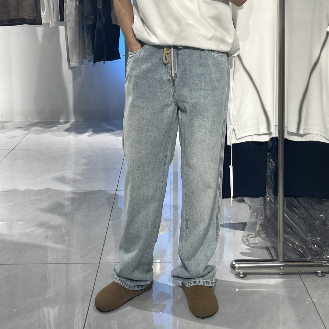 2025男士春季直筒vibe美式百搭宽松牛仔裤时尚潮流裤子夏季水洗