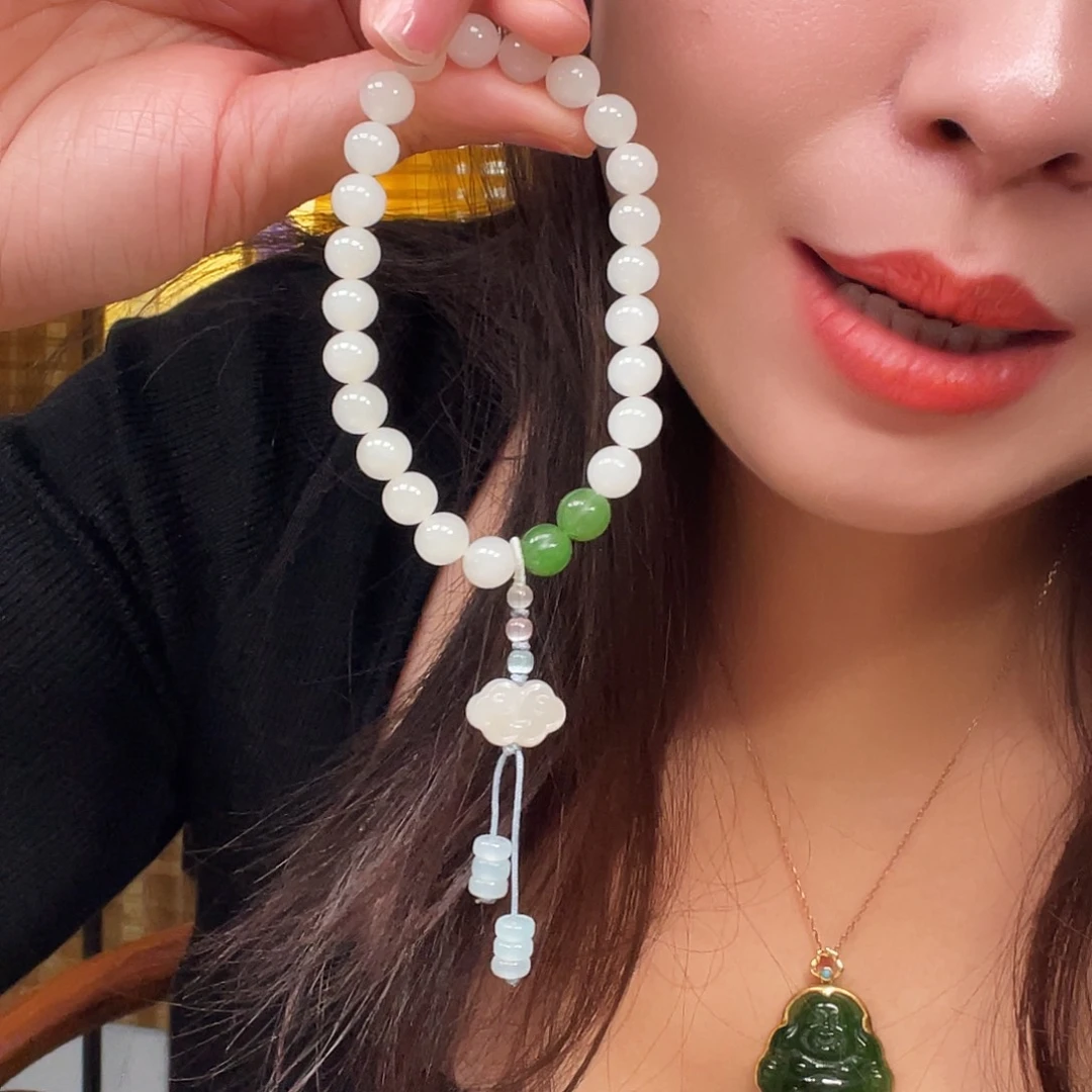 和田玉未镶嵌手链