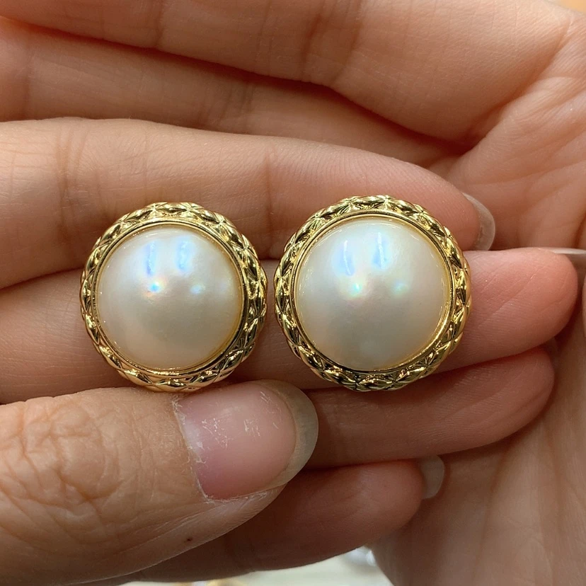 【闪购商品】耳饰拼合珍珠（马贝珠）未镶嵌