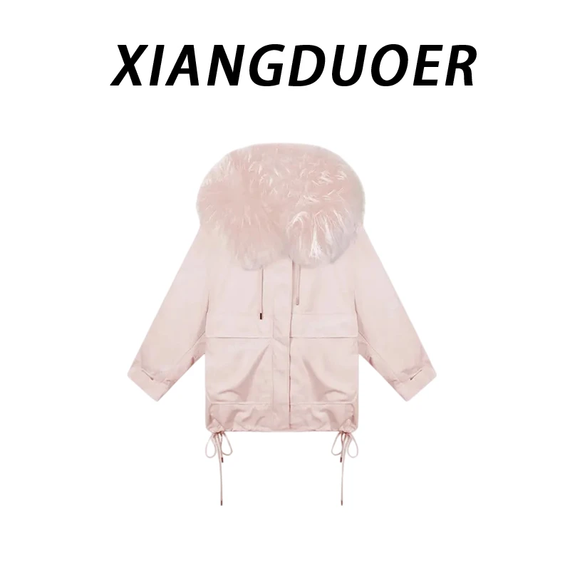 撞色拼接潮流保暖棉服女2025冬季新款韩系百搭极简风棉袄长袖外套