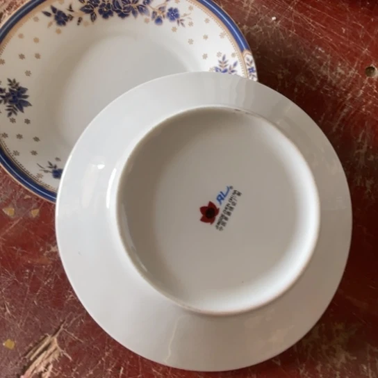 瓷片陶瓷陶瓷15厘米2个红叶