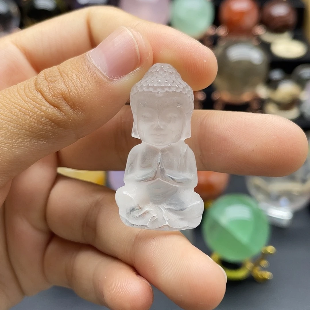 水晶珠宝半成品未镶嵌天然水晶宝宝佛