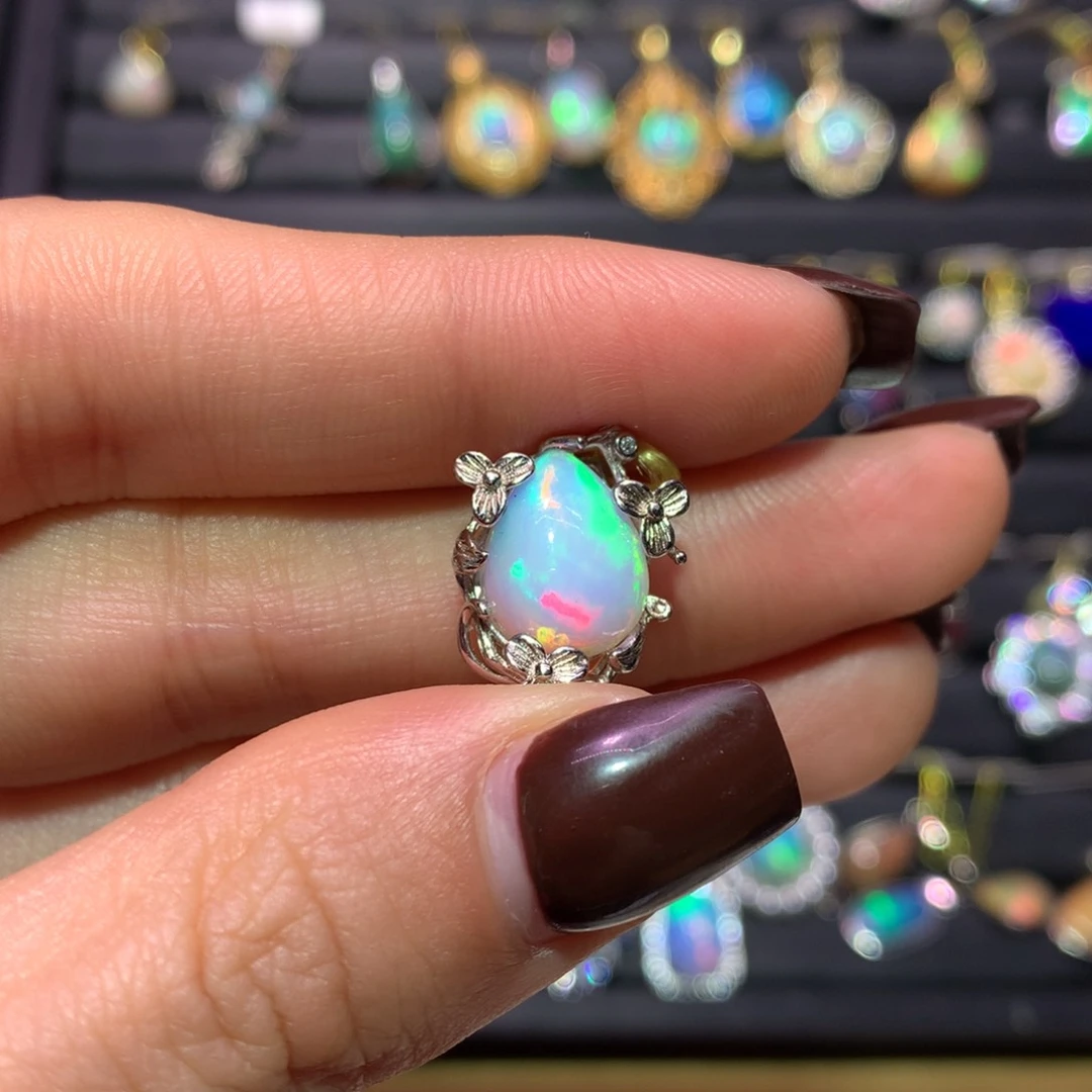 银S925镶嵌欧泊吊坠款式