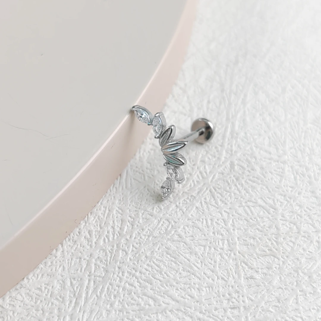 XUPING/旭平首饰 不锈钢合成锆石耳饰 春日焕新 GDM T001081660