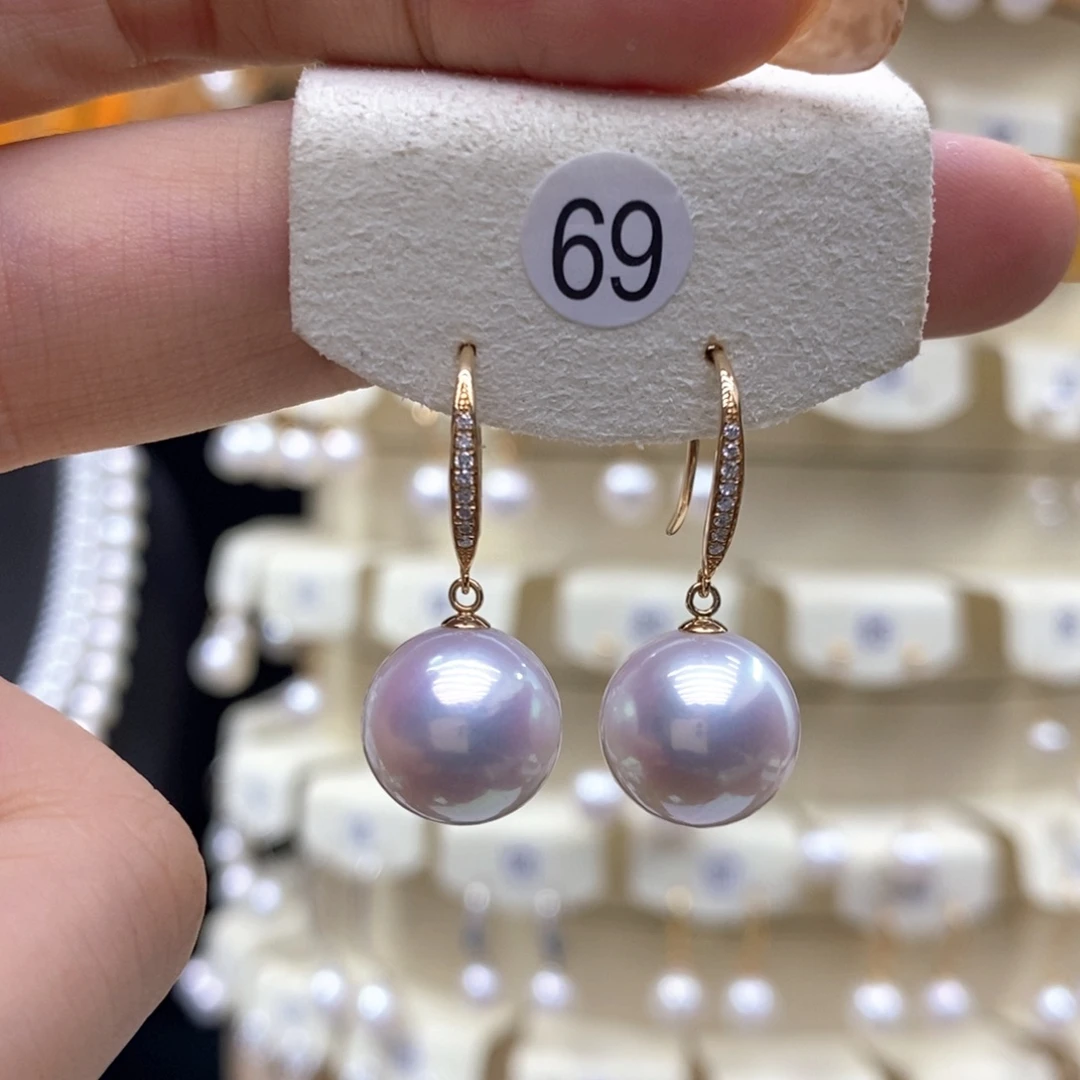 18K金镶嵌耳饰淡水珍珠