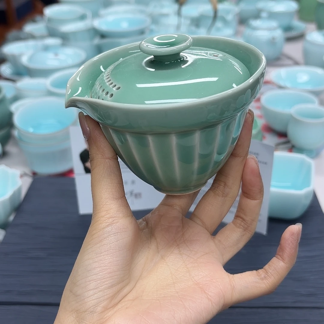 龙泉云间青瓷小米茶器