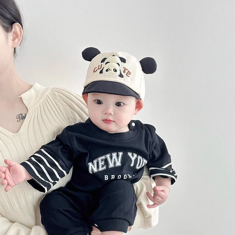 宝宝帽子春秋薄款小月龄鸭舌帽男女童软檐可爱卡通遮阳防风棒球帽