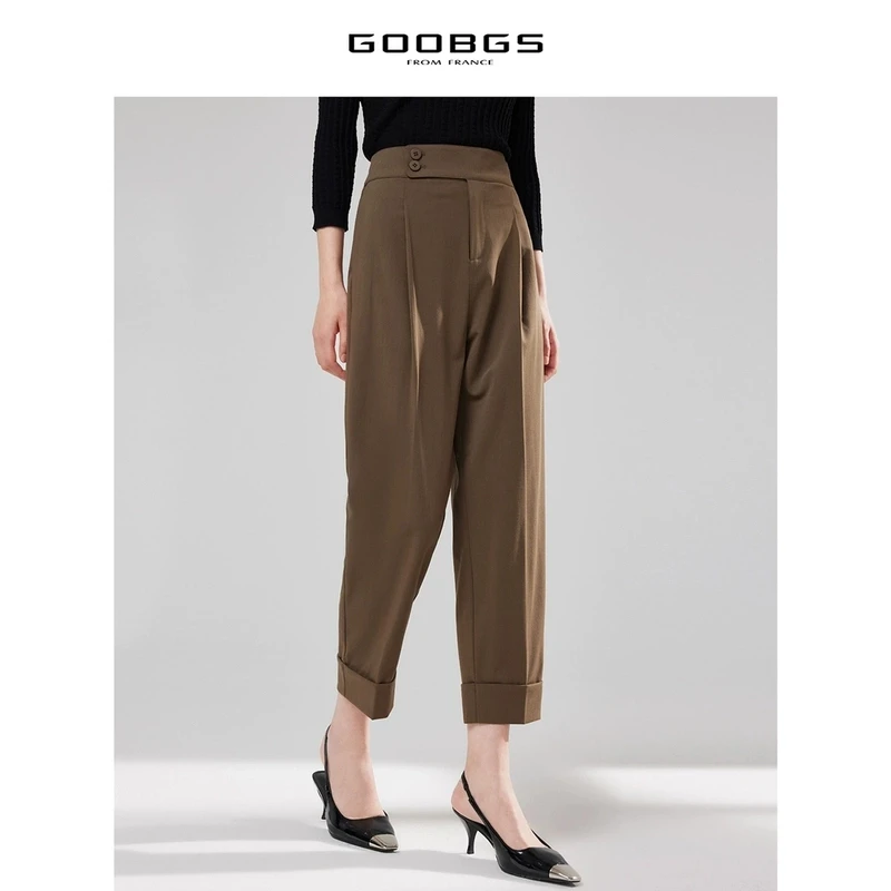 【女乔专属】谷邦GOOBGS 纯色通勤长裤 G3191747