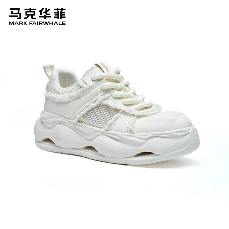 马克华菲品质男鞋休闲板鞋2025新款透气男款增高板鞋百搭小白鞋