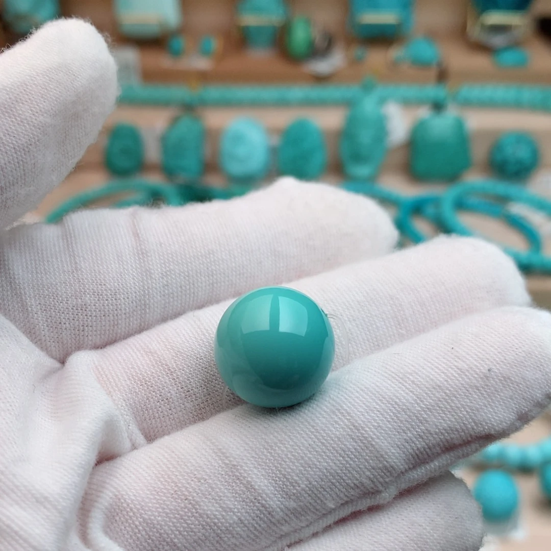 未镶嵌绿松石珠宝奇石15mm