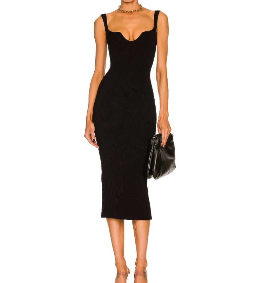 黑色吊带裙 时尚小众新款