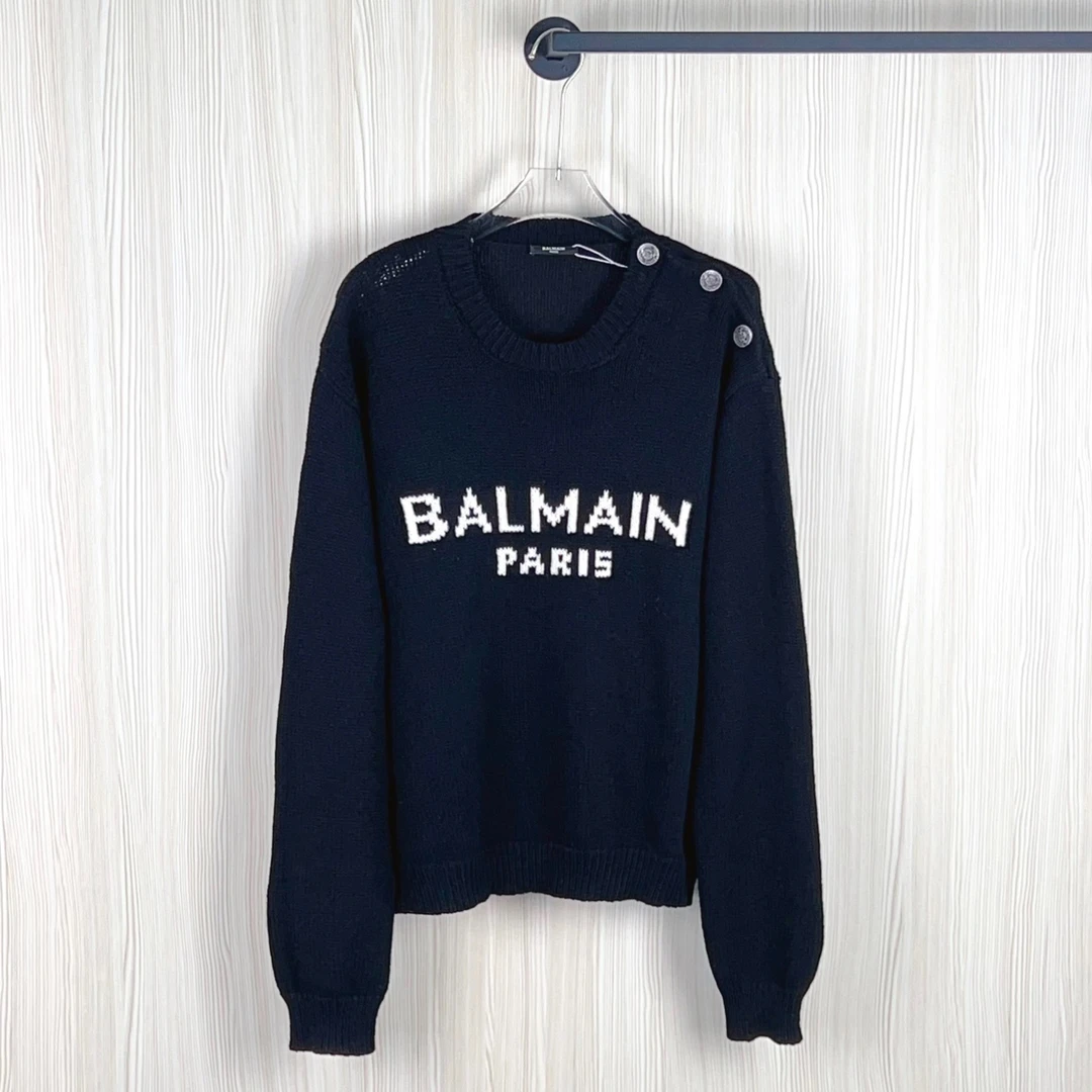 99新 BALMAIN/巴尔曼 毛衣 尺码XL/成色看直播 GSH0805