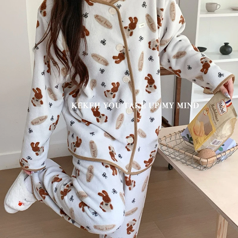 新款雪莉绒保暖家居服睡衣套装系列-2411014
