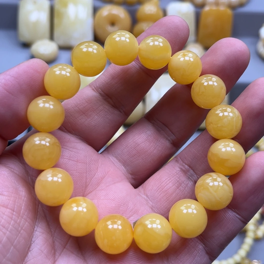 琥珀未镶嵌手链手串