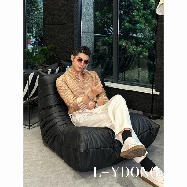 L-YDONG【港岛暮色】老钱风轻奢条纹英伦雅痞修身休闲衬衫6530