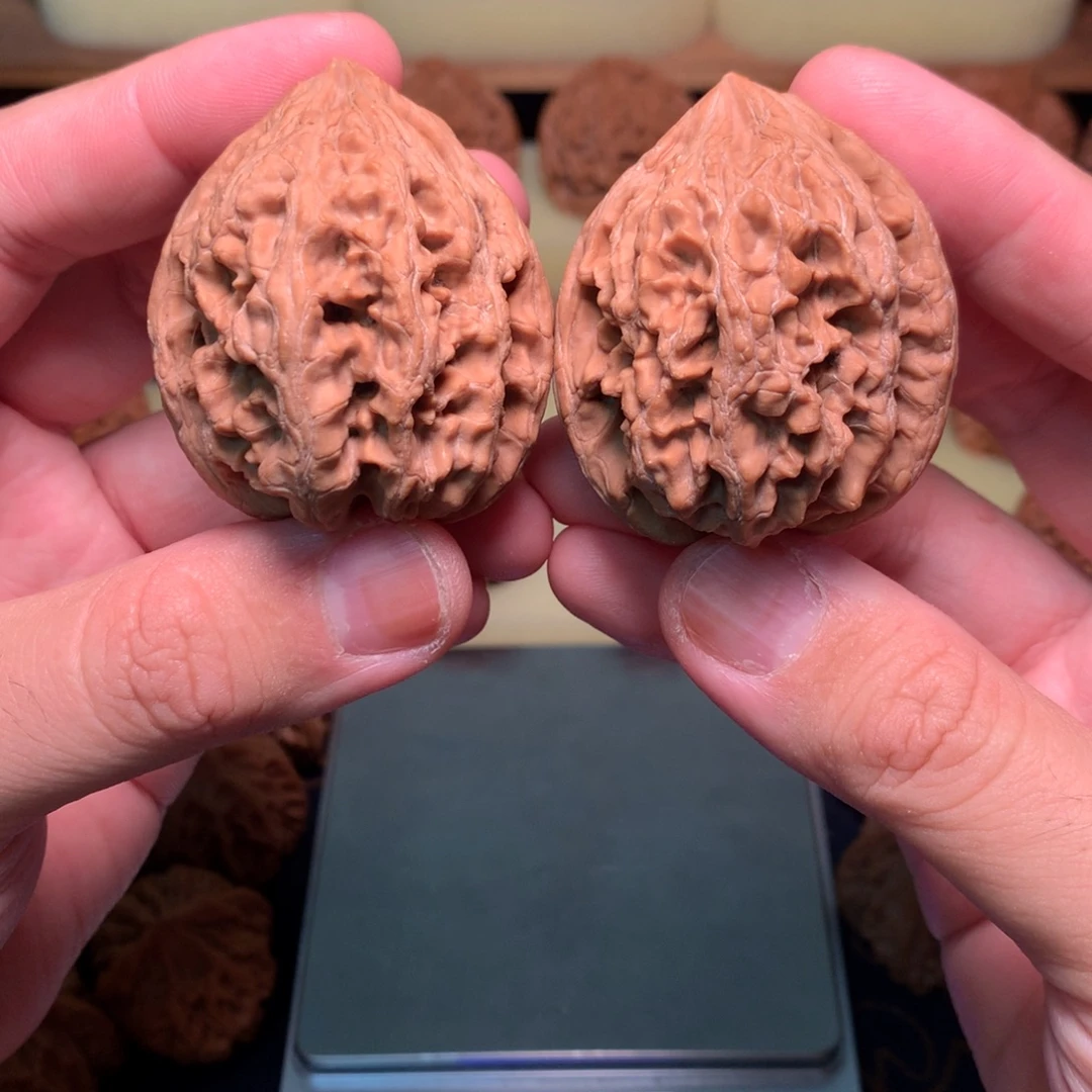 吊坠文玩核桃43肚42边大沽石无药全品59g
