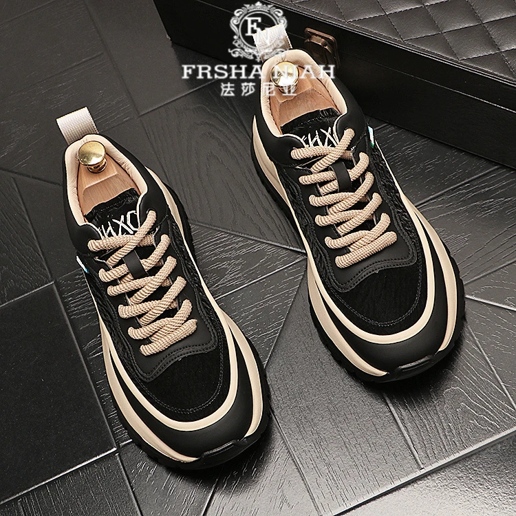 法莎尼亚休闲鞋男厚底简约增高时尚高级感时尚潮流百搭网红款男鞋