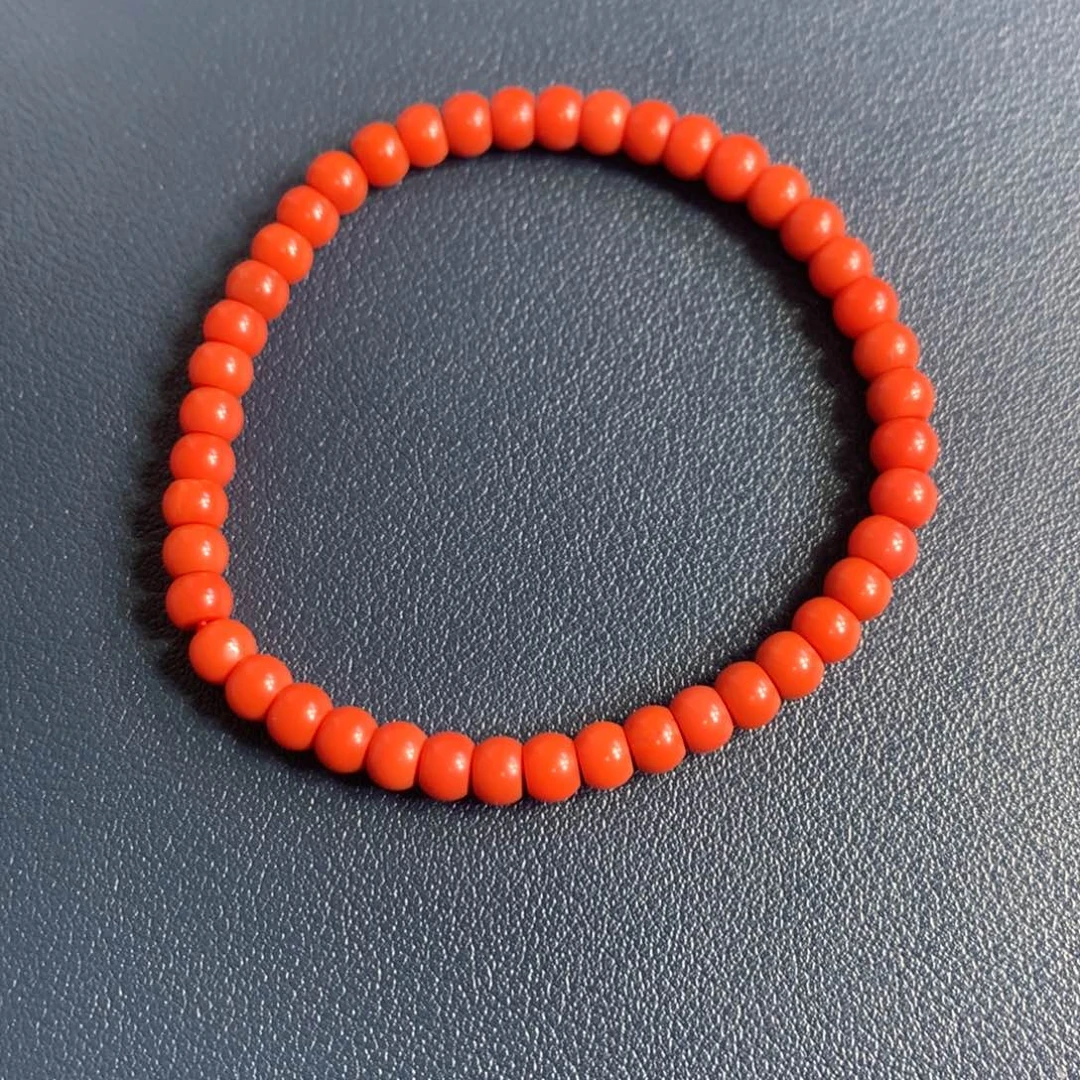 南红玛瑙5+柿子锦算盘手串未镶嵌