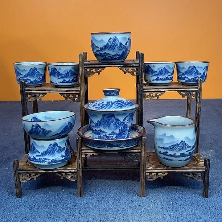 景德镇陶瓷釉下青花八件套