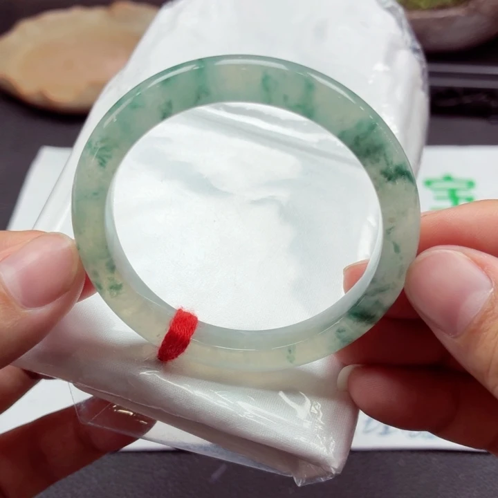 翡翠未镶嵌手镯天然缅甸A货翡翠（49.8-50）