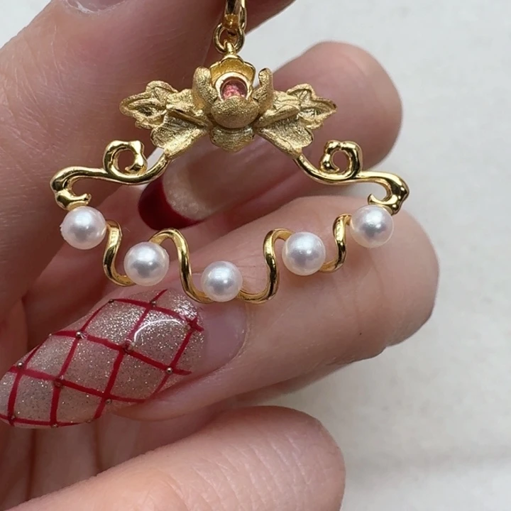 淡水珍珠颈饰银S925镶嵌