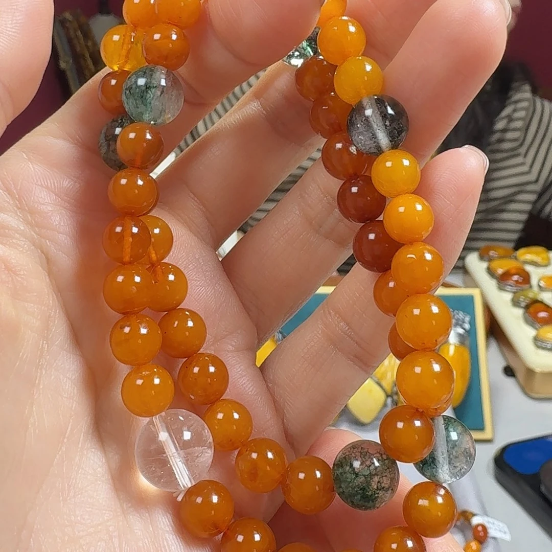 蜜蜡未镶嵌颈饰项链