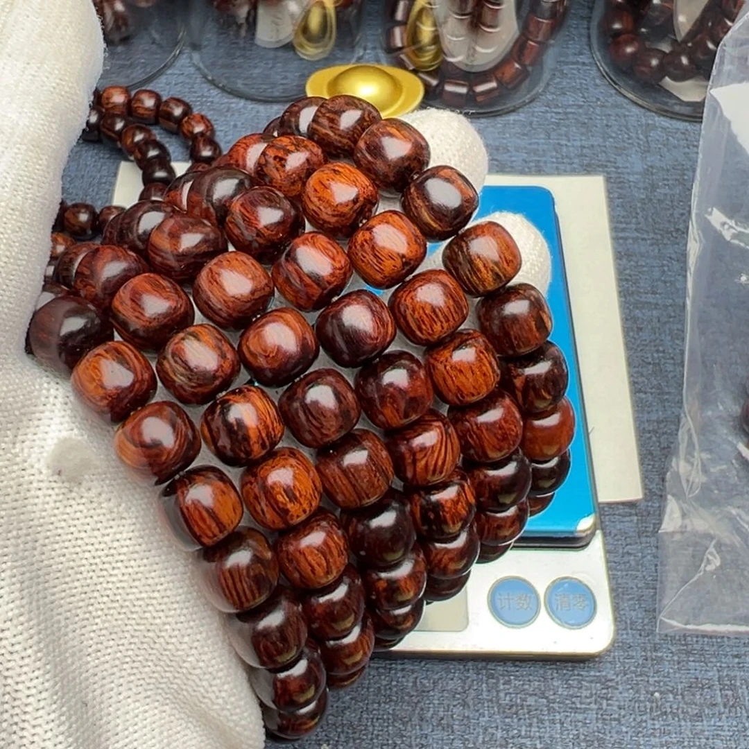 木蓝*海南红降花梨公1.0老型超一档黑金满纹