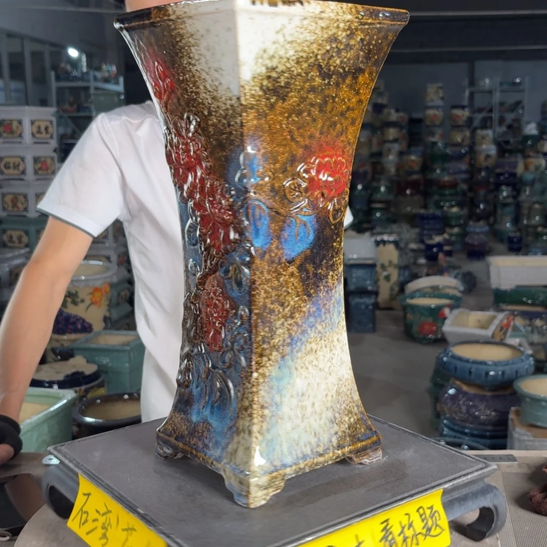 一风堂石湾花盆 内15高40编号123