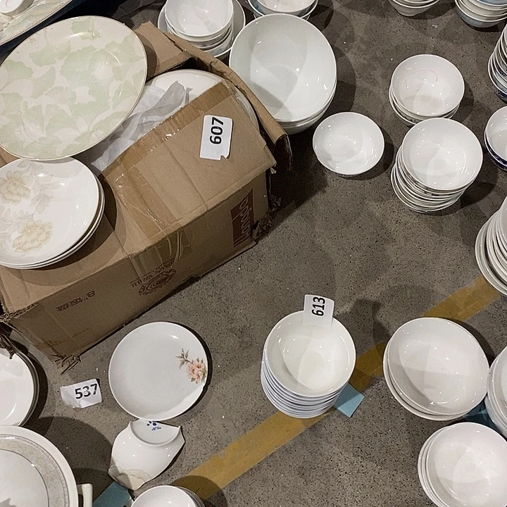 白瓷613 10个米饭碗 一个6寸影青面碗