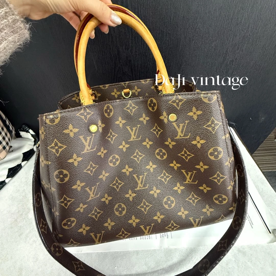 95新 LouisVuitton/路易威登 大吉中古/lv路易威登老花蒙田中号手