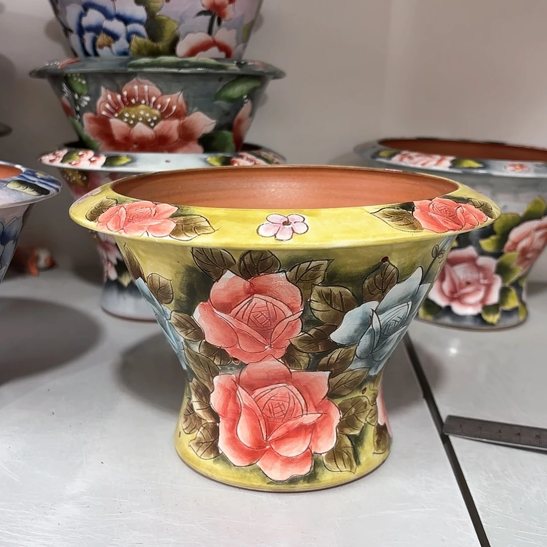 紫砂花盆手工花盆默认微瑕16/14