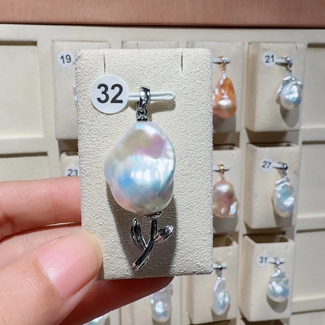 颈饰合金淡水珍珠
