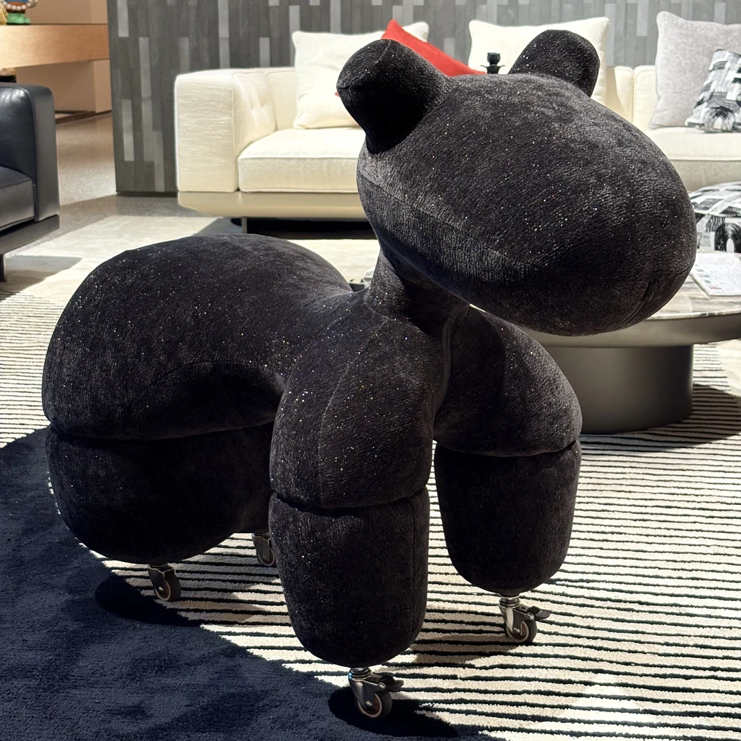 星空小马凳滑轮创意可爱简约家用卧室轻奢客厅凳儿童坐凳单沙发凳