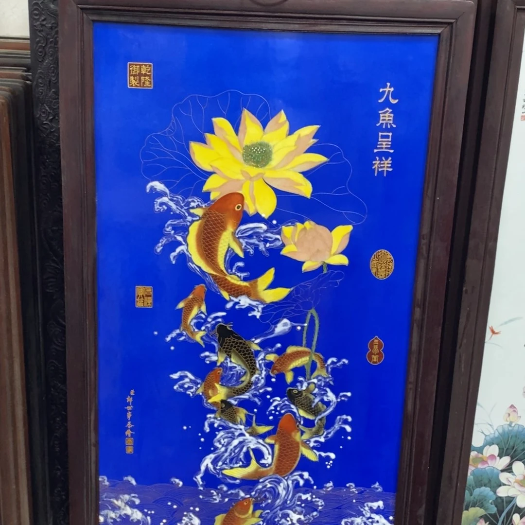 瓷片1.2*66*1景德镇瓷板画柴窑烧制