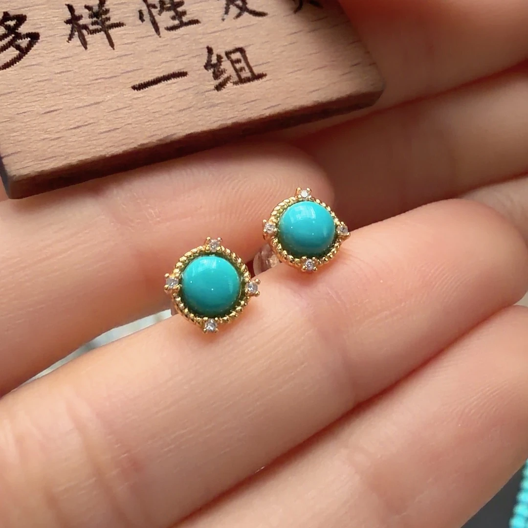 绿松石银S925镶嵌颈饰