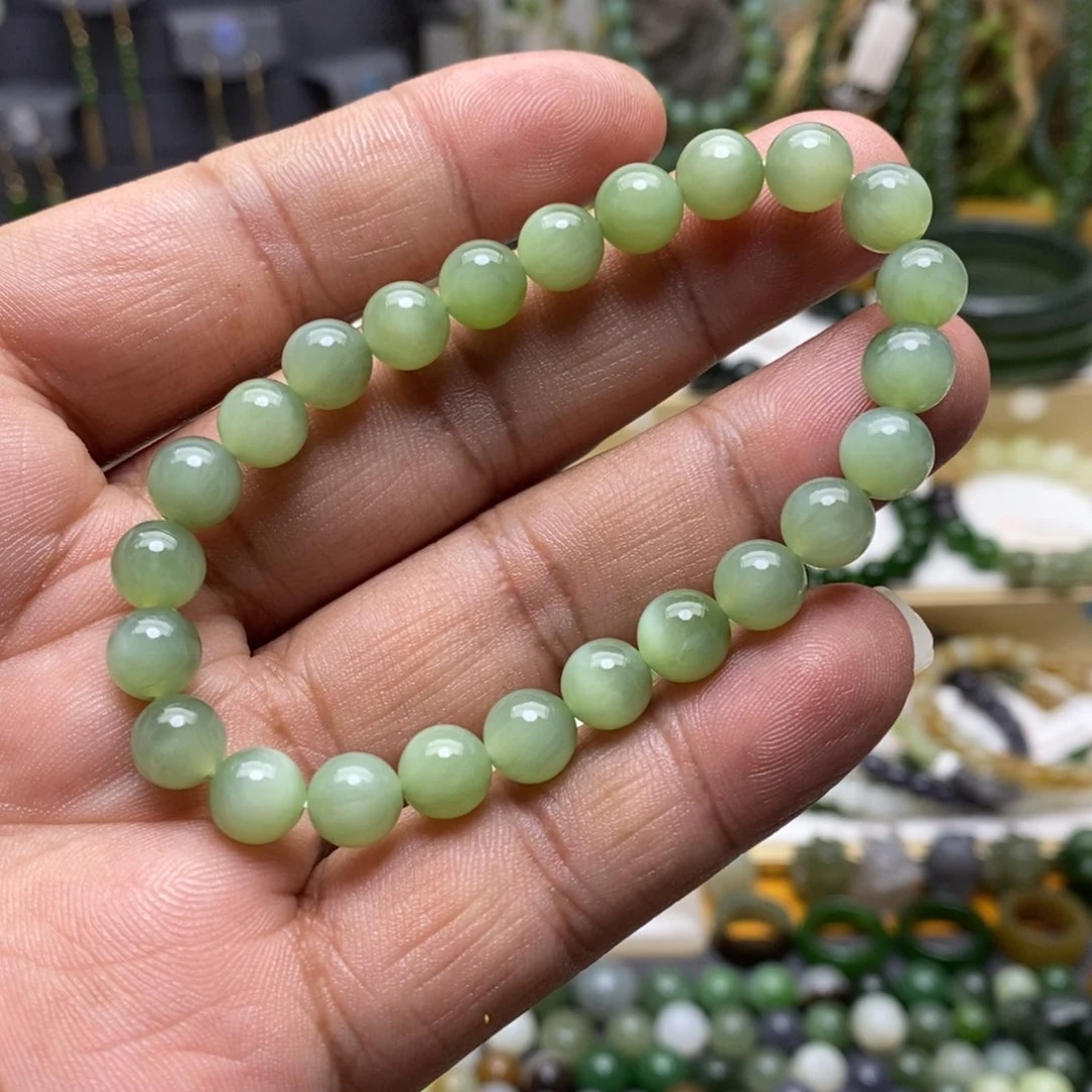 和田玉（碧玉）手链未镶嵌66