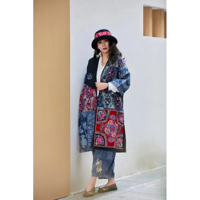 安然（再见时光）复古新中式手工云绣重工外套