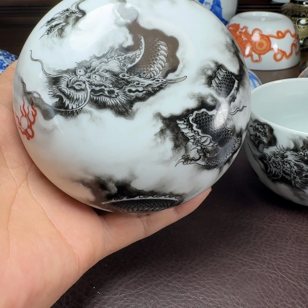 小***记瓷片当代景德镇陶瓷手绘茶具