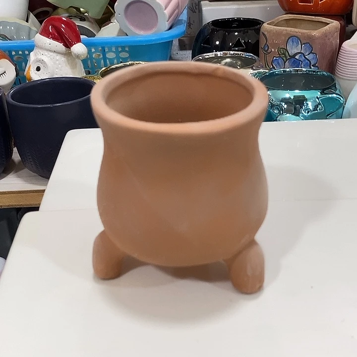 摆件陶盆有孔 微瑕介意勿拍