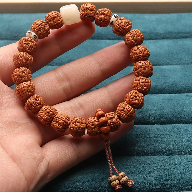 新款树王小金刚菩提子手串单圈念珠核桃文玩佛珠盘玩手链绕指柔单