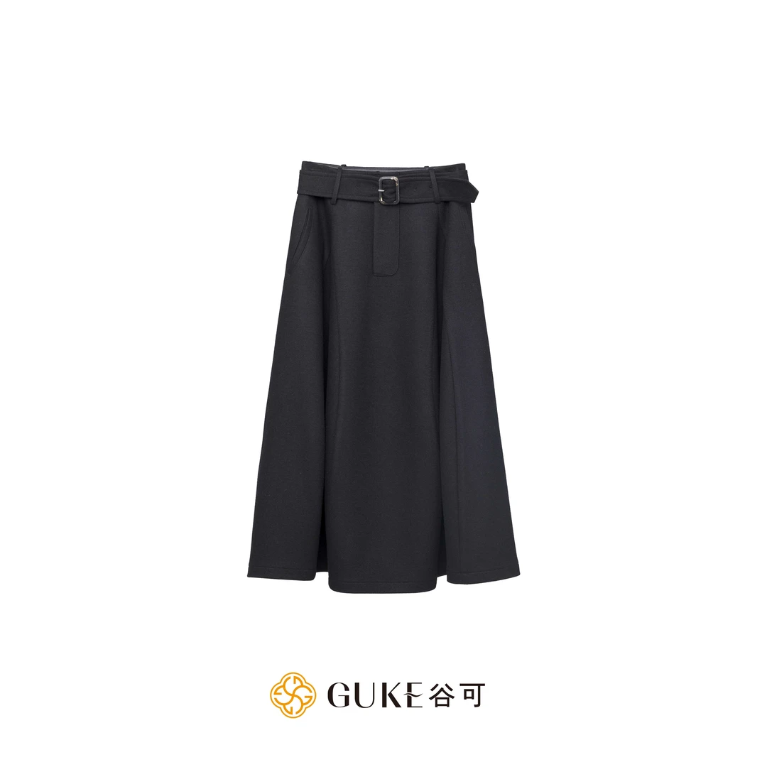 GKE/谷可Q5553半身裙2025秋季新款时尚高腰简型半裙