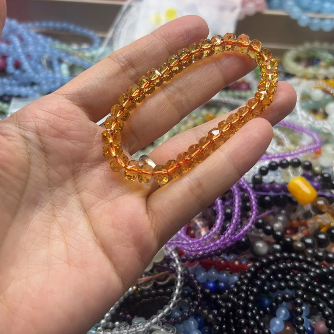 烟晶手链未镶嵌黄切