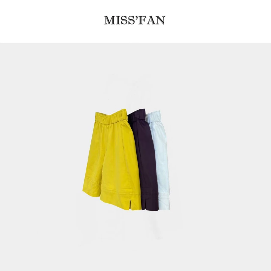「高质多彩」 夏季松紧腰纯色休闲短裤