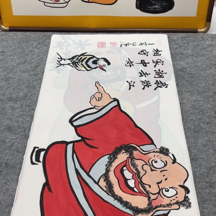 国画手绘禅意画一物一拍