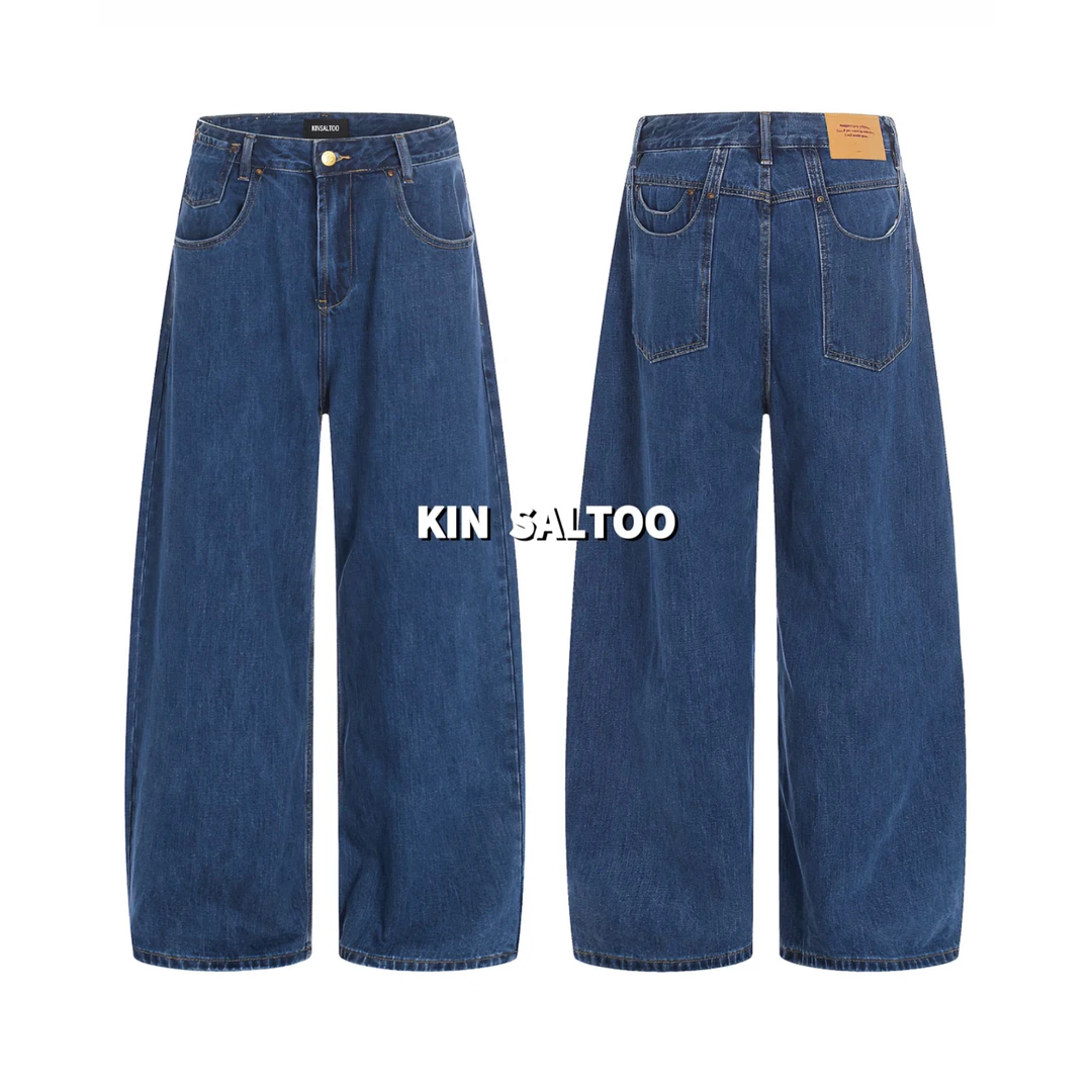 KINNSALTOO “弯刀帆布牛仔"原牛限定vantage复古工装阔腿牛仔裤